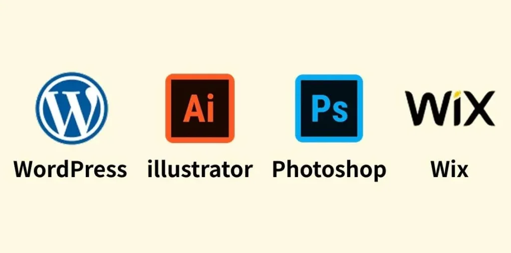 Wordpress/Ilustrator/Photoshop/Wixのアイコン