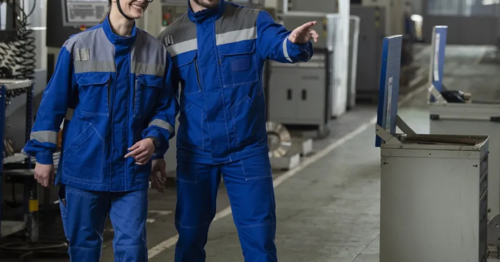 仕事を教えている様子