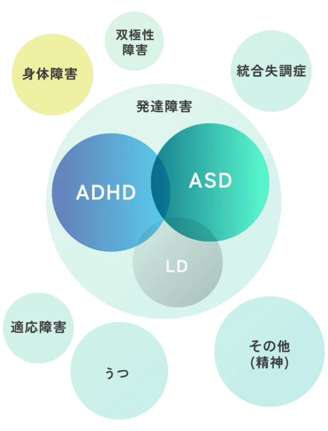 Neuro Dive利用者の障害・特性分布図
